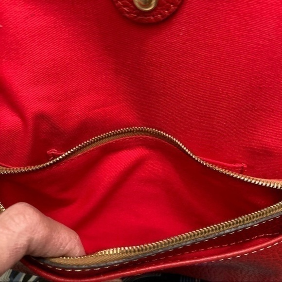 Dooney & Bourke red leather wristlet bag
